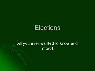 Elections