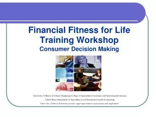 Financial Fitness for Life Training Workshop Consumer Decision Making