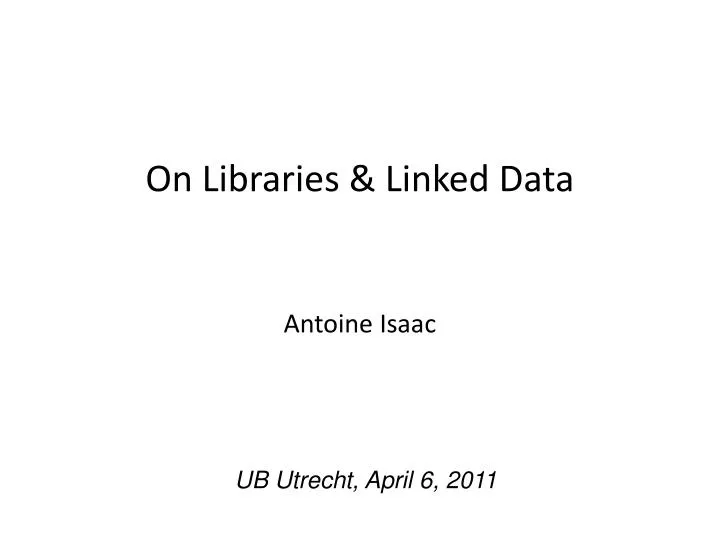 on libraries linked data