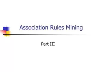 Association Rules Mining
