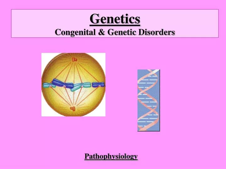genetics congenital genetic disorders