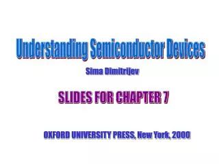 Understanding Semiconductor Devices