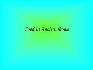Food in Ancient Rome