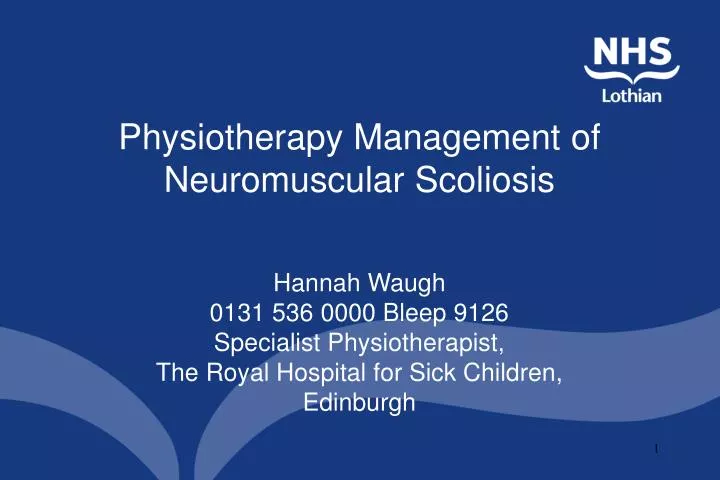physiotherapy management of neuromuscular scoliosis