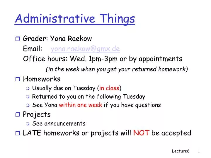 administrative things