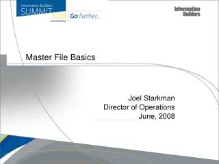 Master File Basics