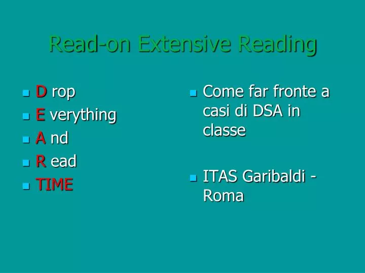 read on extensive reading