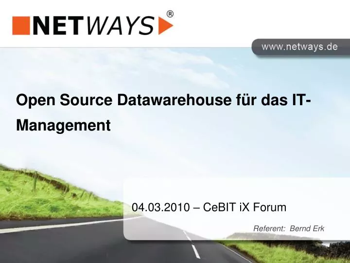 open source datawarehouse f r das it management