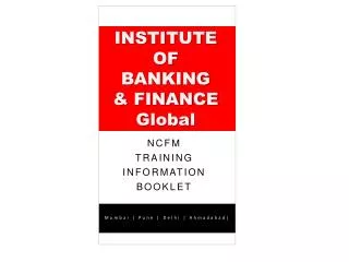 INSTITUTE OF BANKING &amp; FINANCE Global