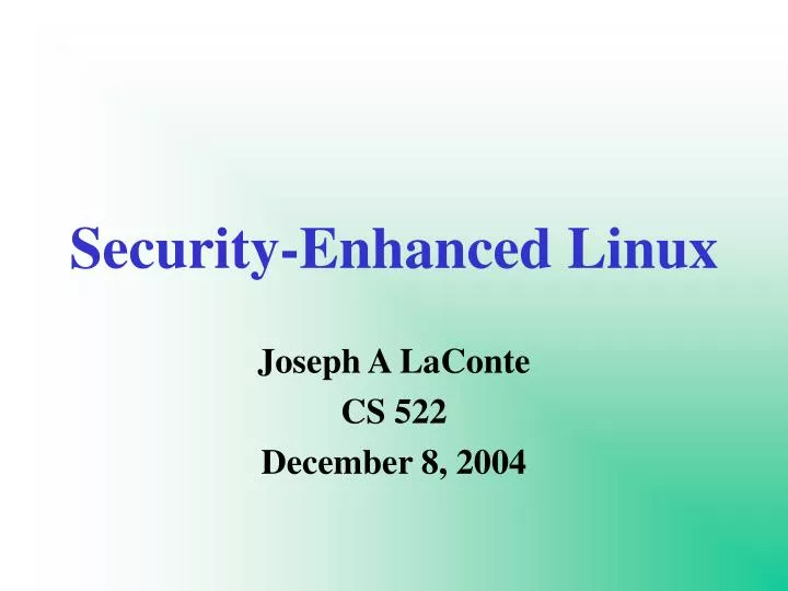 security enhanced linux