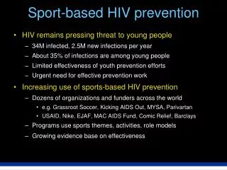 Sport-based HIV prevention
