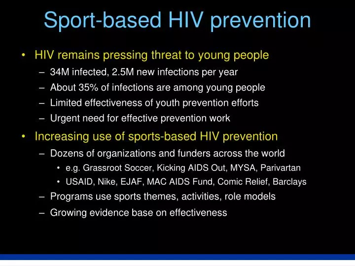 sport based hiv prevention