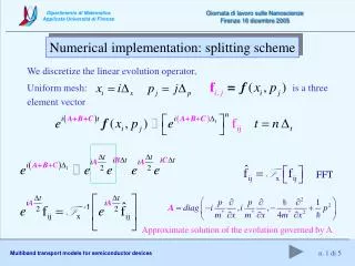 Numerical implementation: splitting scheme