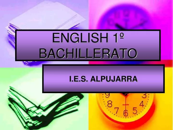 english 1 bachillerato