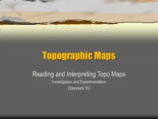 Topographic Maps