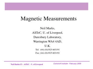 Magnetic Measurements