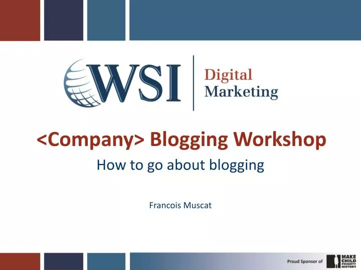 company blogging workshop