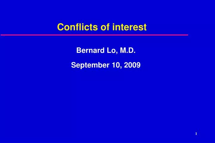 conflicts of interest
