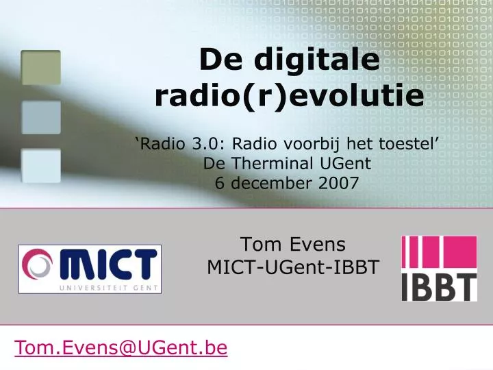 tom evens mict ugent ibbt