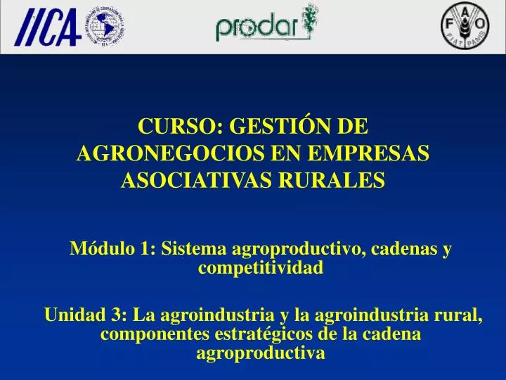 curso gesti n de agronegocios en empresas asociativas rurales