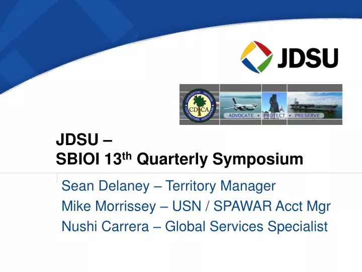 jdsu sbioi 13 th quarterly symposium