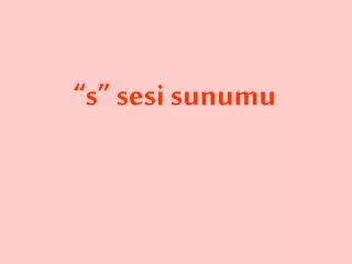 s sesi sunumu