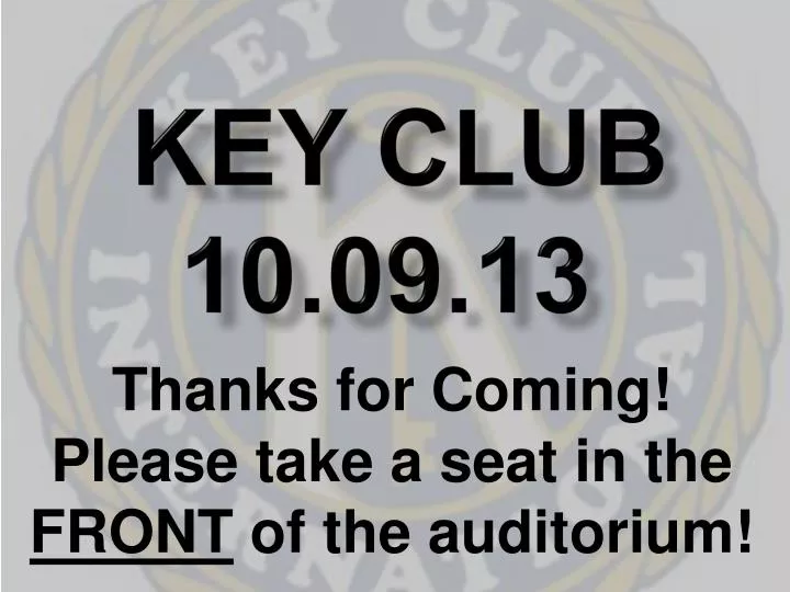 key club 10 09 13