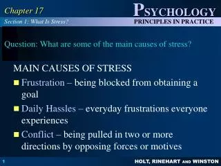 question what are some of the main causes of stress