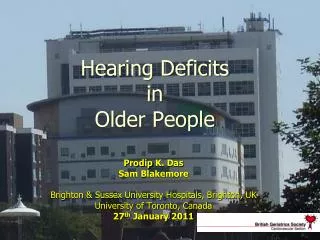 Hearing Deficits in Older People