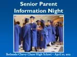 Senior Parent Information Night - slide 1