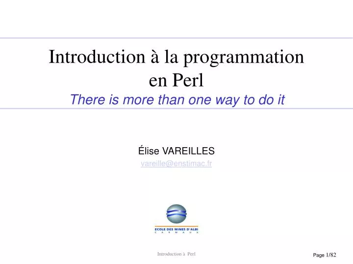 introduction la programmation en perl there is more than one way to do it