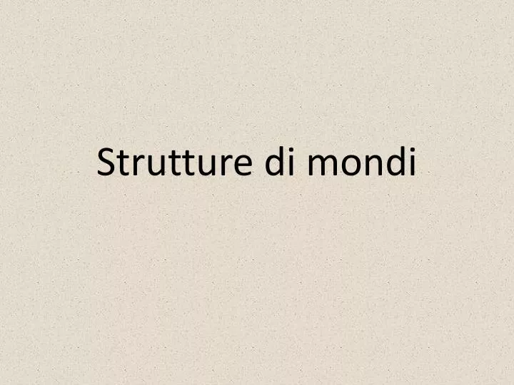 strutture di mondi