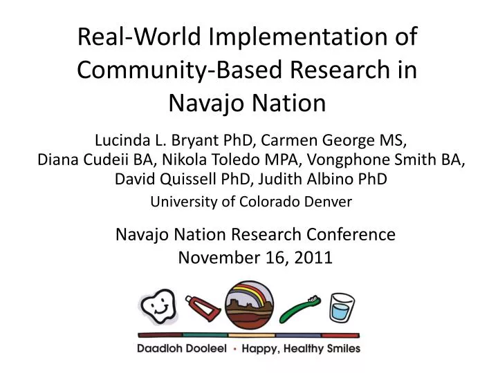 real world implementation of community based research in navajo nation