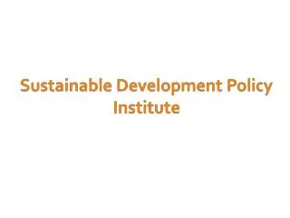 Sustainable Development Policy Institute