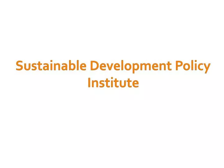 sustainable development policy institute