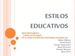 estilos educativos