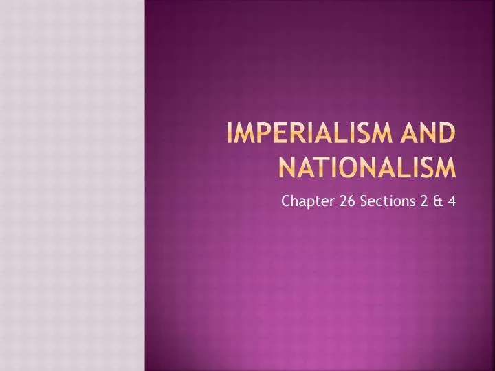 imperialism and nationalism