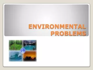 ENVIRONMENTAL PROBLEMS