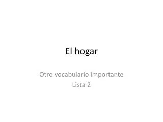 el hogar