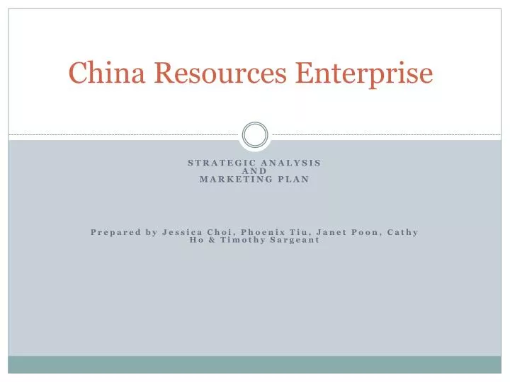 china resources enterprise