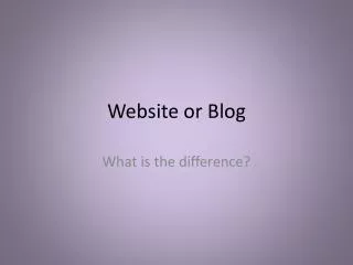 Website or Blog