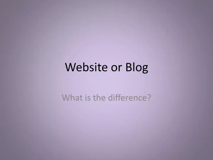 website or blog