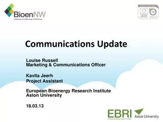 Communications Update