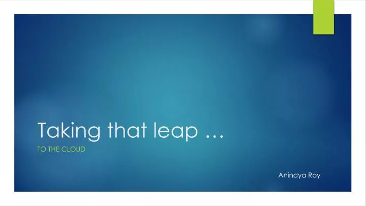 taking that leap