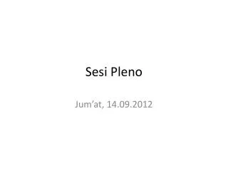 sesi pleno