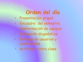 orden del d a
