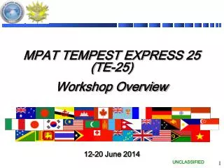 MPAT TEMPEST EXPRESS 25 ( TE-25) Workshop Overview