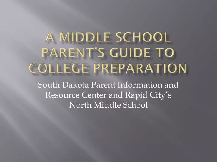 a middle school parent s guide to college preparation