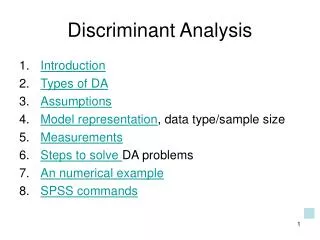 Discriminant Analysis