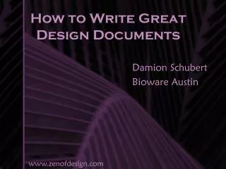 How to Write Great Design Documents